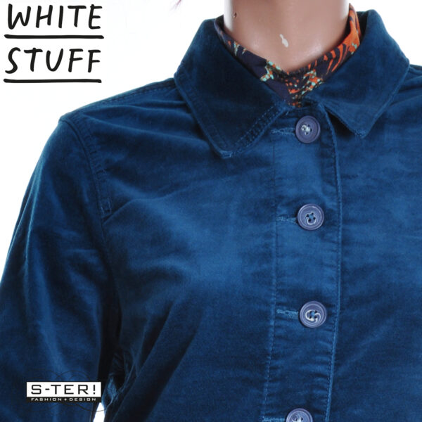 W18.35 WHITE STUFF CARRIE VELVET JACKET DK TEAL 444726 - Afbeelding 6