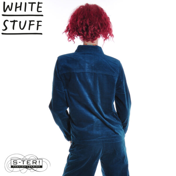 W18.35 WHITE STUFF CARRIE VELVET JACKET DK TEAL 444726 - Afbeelding 5