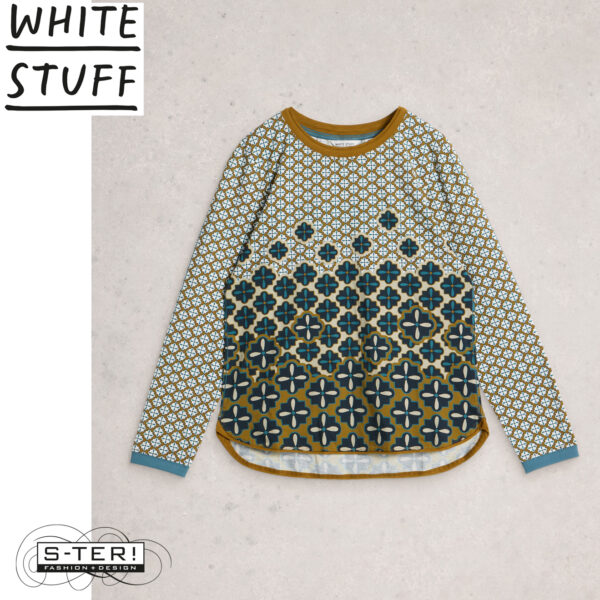W18.30 WHITE STUFF CLARA LS TEE CHART PR 444666 - Afbeelding 2