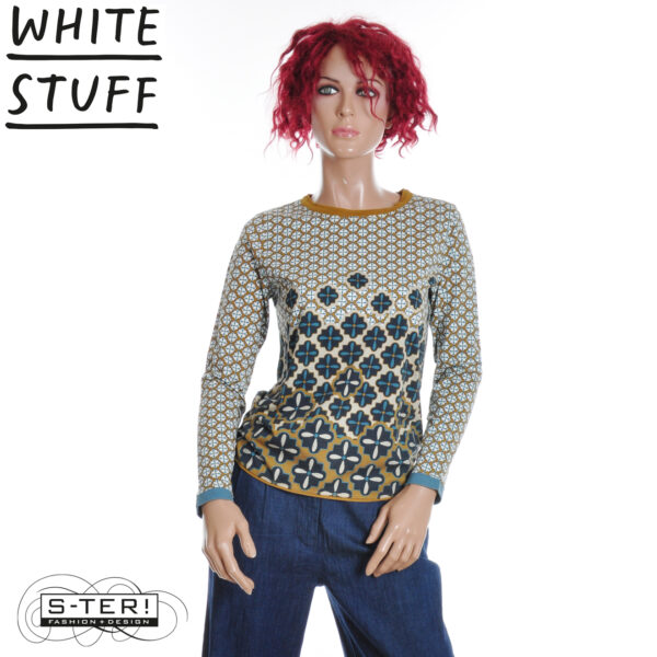 W18.30 WHITE STUFF CLARA LS TEE CHART PR 444666