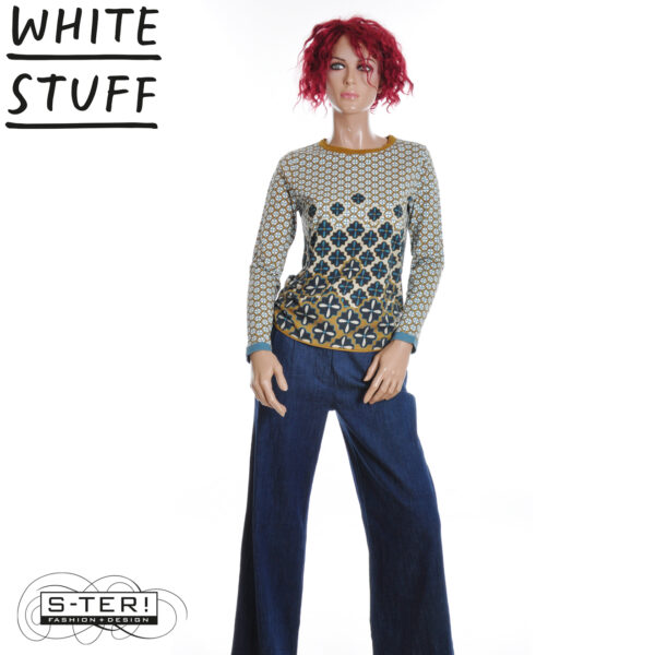 W18.30 WHITE STUFF CLARA LS TEE CHART PR 444666 - Afbeelding 4