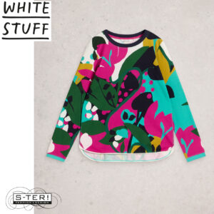 W18.5 WHITE STUFF CLARA LS TEE PINK MULTI 444317