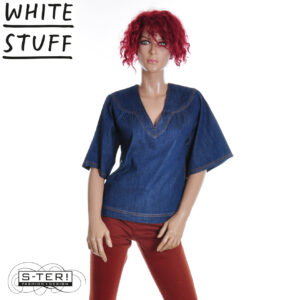 W18.15 WHITE STUFF LEO DENIM TOP DK DENIM 444368