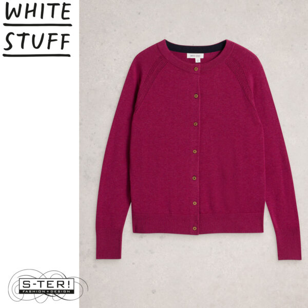W18.7 WHITE STUFF LULU CARDI DK PLUM 444074 - Afbeelding 2