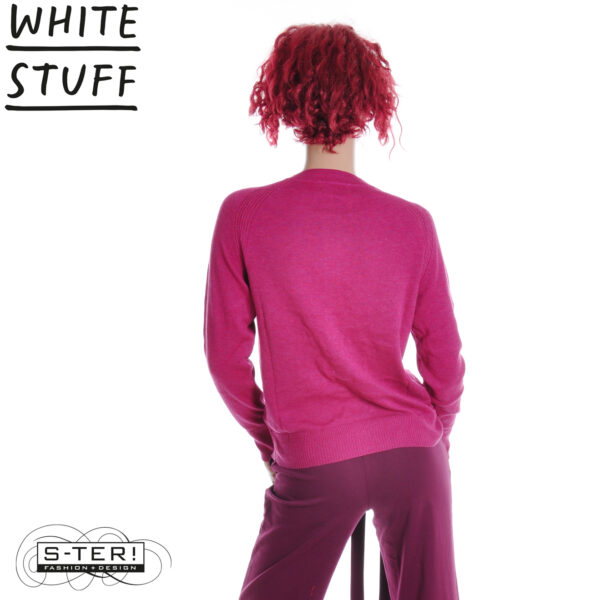 W18.7 WHITE STUFF LULU CARDI DK PLUM 444074 - Afbeelding 4