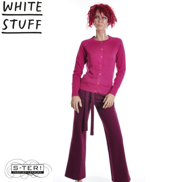 W18.7 WHITE STUFF LULU CARDI DK PLUM 444074 - Afbeelding 5