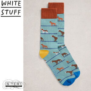 W18.24 WHITE STUFF NOVALTY ANKLE SOCK MID BLUE 444129