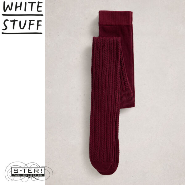 W18.17 WHITE STUFF PATTY PATTERN TIGHTS DK PLUM 444122