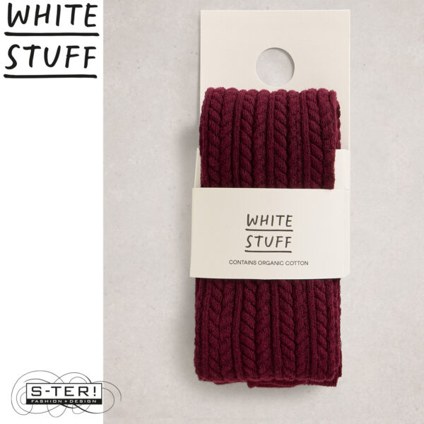 W18.17 WHITE STUFF PATTY PATTERN TIGHTS DK PLUM 444122 - Afbeelding 3