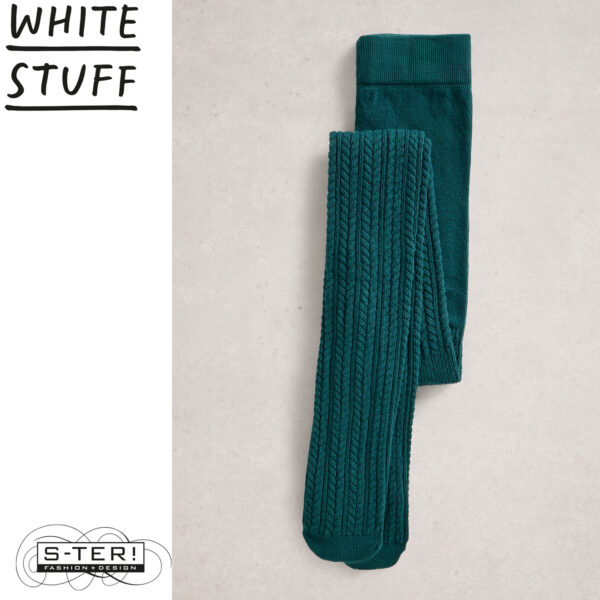 W18.18 WHITE STUFF PATTY PATTERN TIGHTS DK TEAL 444122