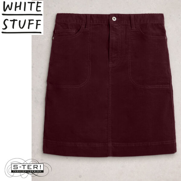W18.13 WHITE STUFF TIA CORD SKIRT DK PLUM 444227 - Afbeelding 2