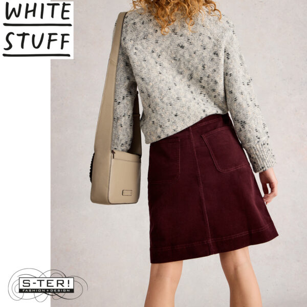 W18.13 WHITE STUFF TIA CORD SKIRT DK PLUM 444227 - Afbeelding 4