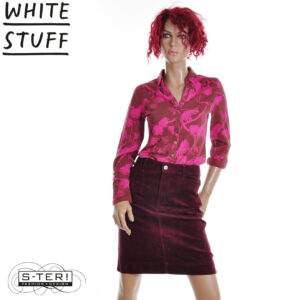 W18.13 WHITE STUFF TIA CORD SKIRT DK PLUM 444227
