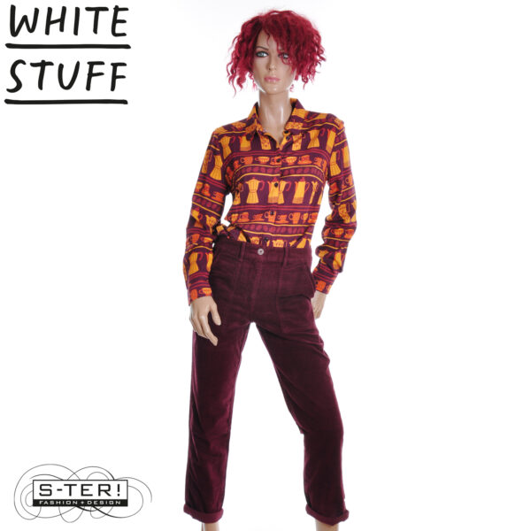 W18.14 WHITE STUFF TWISTER CORD TROUSER DK PLUM 444237