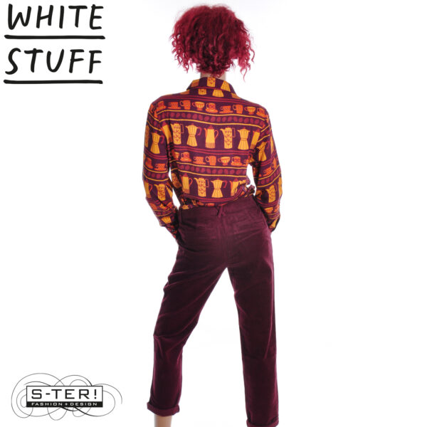 W18.14 WHITE STUFF TWISTER CORD TROUSER DK PLUM 444237 - Afbeelding 2
