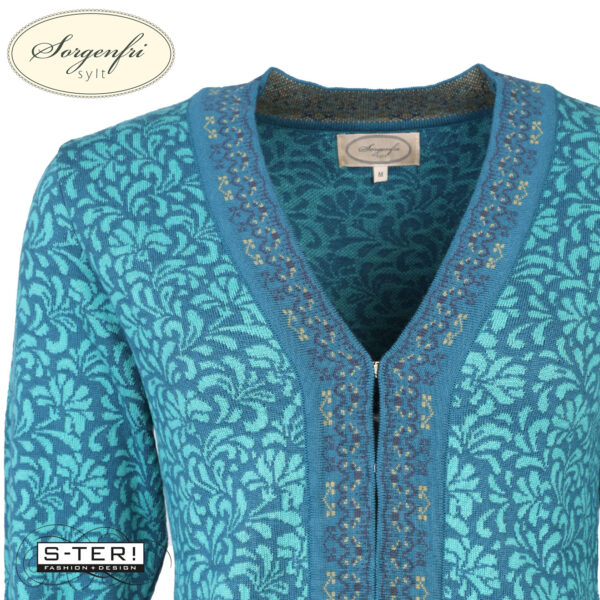 W11.24 SORGENFRI MY D8 CARDIGAN  02252-0121 lake - Afbeelding 3