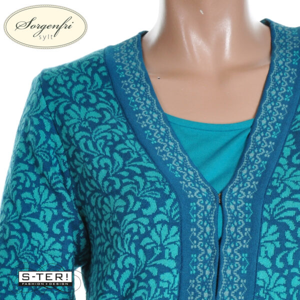 W11.24 SORGENFRI MY D8 CARDIGAN  02252-0121 lake - Afbeelding 4