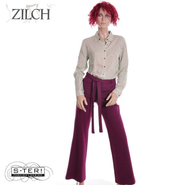 W21.12 ZILCH BLOUSE BASIC 52RAC15.054P DUO DOTS MAHOGONY - Afbeelding 7
