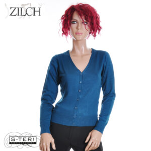 W21.6 ZILCH CARDIGAN V NECK 252BAS20.001 PETROL