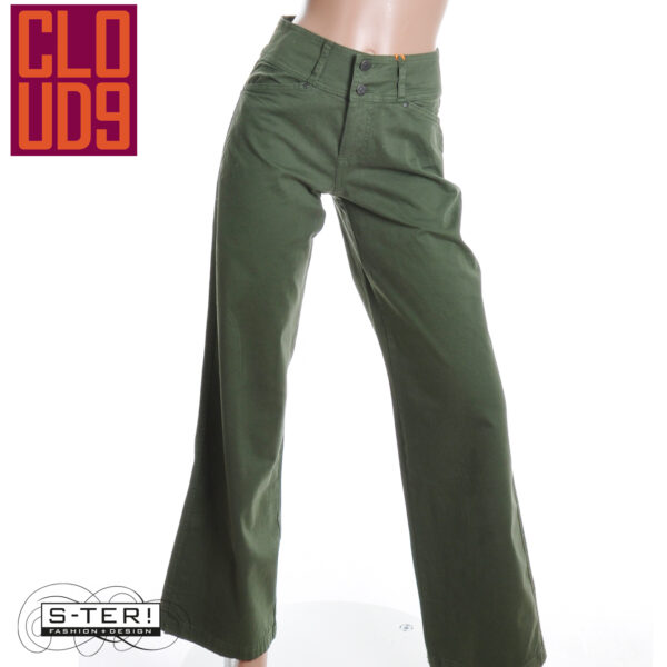 W21.2 ZILCH LOTUS WIDE LEG 252HCE04 DARK GREEN - Afbeelding 6
