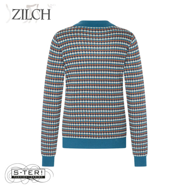 W21.7 ZILCH SWEATER BUTTONS 52COT30.112 MULTI SAGE - Afbeelding 3