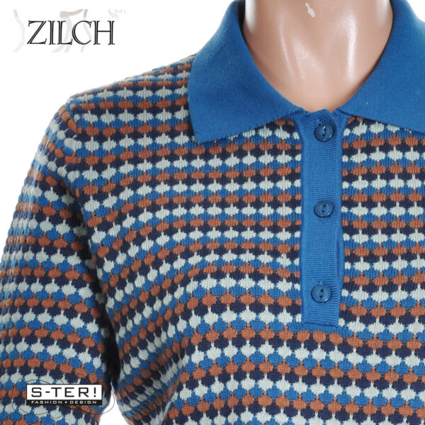 W21.7 ZILCH SWEATER BUTTONS 52COT30.112 MULTI SAGE - Afbeelding 6