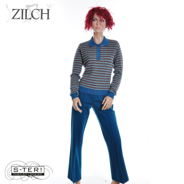W21.7 ZILCH SWEATER BUTTONS 52COT30.112 MULTI SAGE - Afbeelding 5