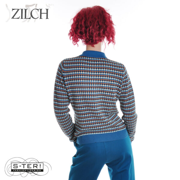 W21.7 ZILCH SWEATER BUTTONS 52COT30.112 MULTI SAGE - Afbeelding 4