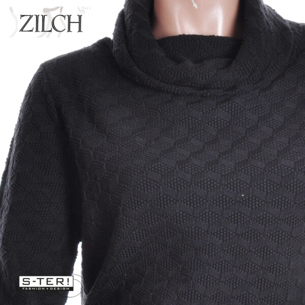W21.8 ZILCH SWEATER HIGH NECK 52COTF30.056 BLACK - Afbeelding 6