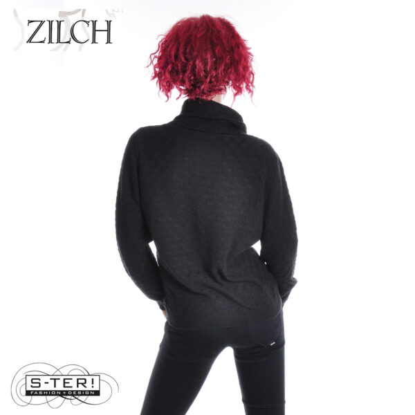 W21.8 ZILCH SWEATER HIGH NECK 52COTF30.056 BLACK - Afbeelding 5