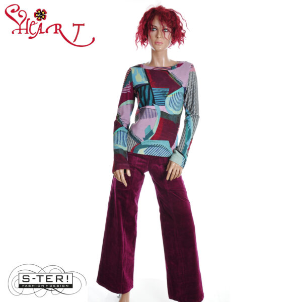 W26.10 HEART TRIANGLE TROUSERS HA018 RBS11 B38 FUKSIA - Afbeelding 3
