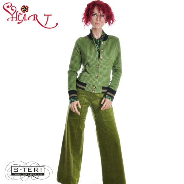 W26.8 HEART TRIANGLE TROUSERS HA018 RBS B22 OLIVE - Afbeelding 3