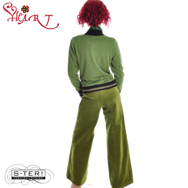 W26.8 HEART TRIANGLE TROUSERS HA018 RBS B22 OLIVE - Afbeelding 4