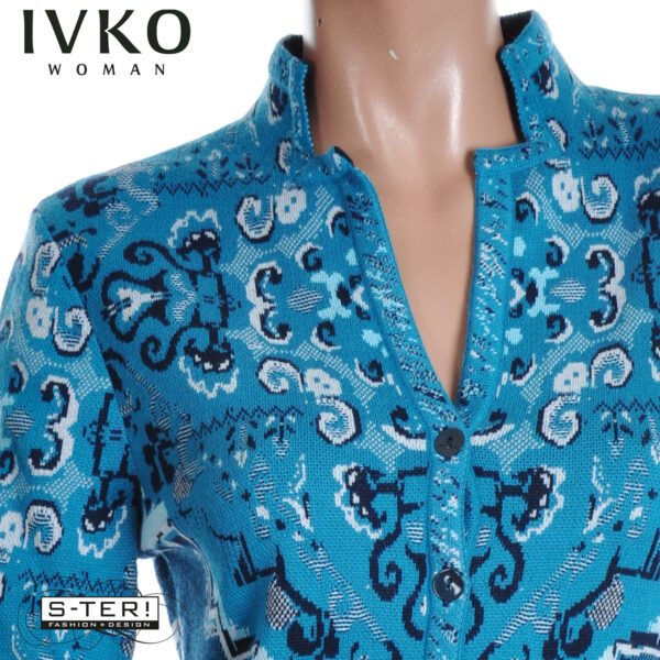 W8.11 IVKO JACQUARD JACKET kilim pattern marine 252615.039 - Afbeelding 7