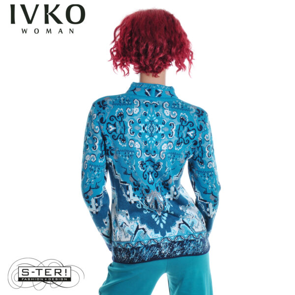 W8.11 IVKO JACQUARD JACKET kilim pattern marine 252615.039 - Afbeelding 6
