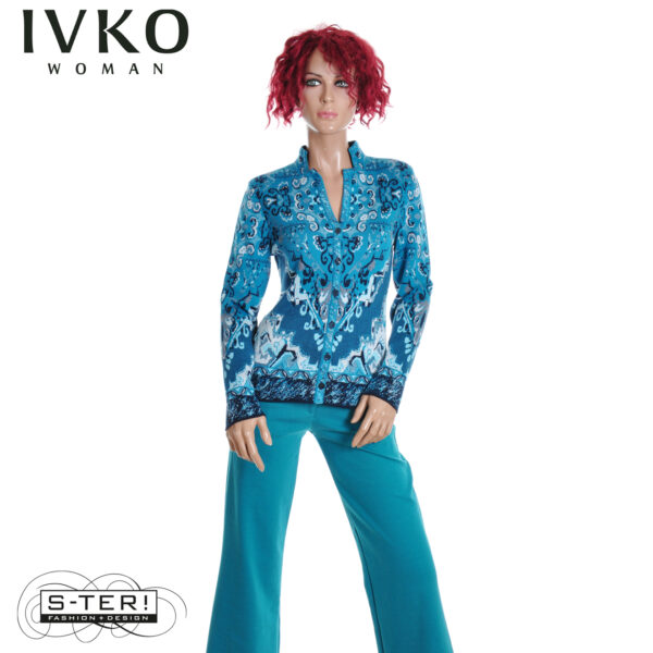 W8.11 IVKO JACQUARD JACKET kilim pattern marine 252615.039 - Afbeelding 8