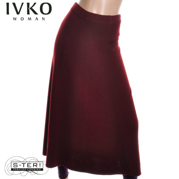 W8.6 IVKO SOLID A LINE MIDI SKIRT BROWN-RED 252451.048 - Afbeelding 4