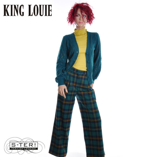 W9.12 King Louie ROSA PANTS LEEDS CHECK 09919 EVENING BLUE - Afbeelding 5