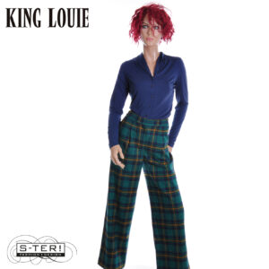 W9.12 King Louie ROSA PANTS LEEDS CHECK 09919 EVENING BLUE