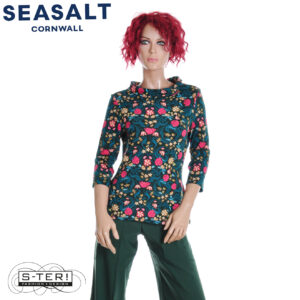 W7.109 Seasalt Cornwall SUN STREAM TOP MIRRORED FLORAL TEHIDY
