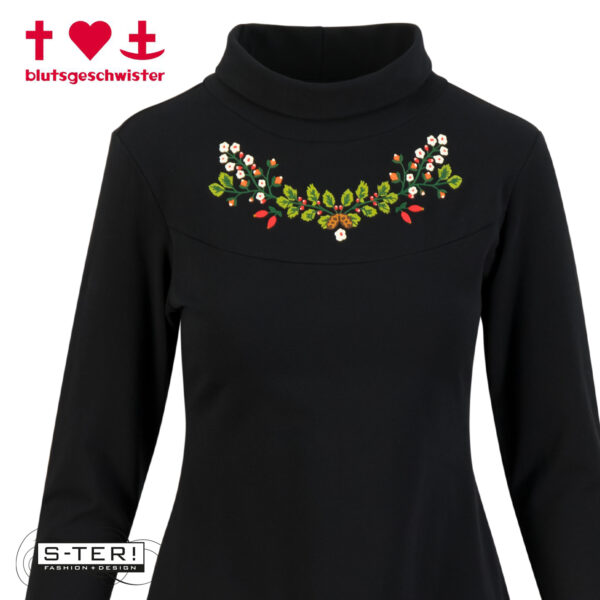 W3.56 blutsgeschwister sweatdress oh jacky 001253-250 01665 back to black - Afbeelding 3