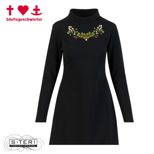 W3.56 blutsgeschwister sweatdress oh jacky 001253-250 01665 back to black - Afbeelding 2