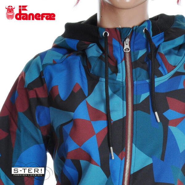 W5.50 danefae DANEJANE SOFTSHELL BLACK MERLOT GEOFLEUR - Afbeelding 7