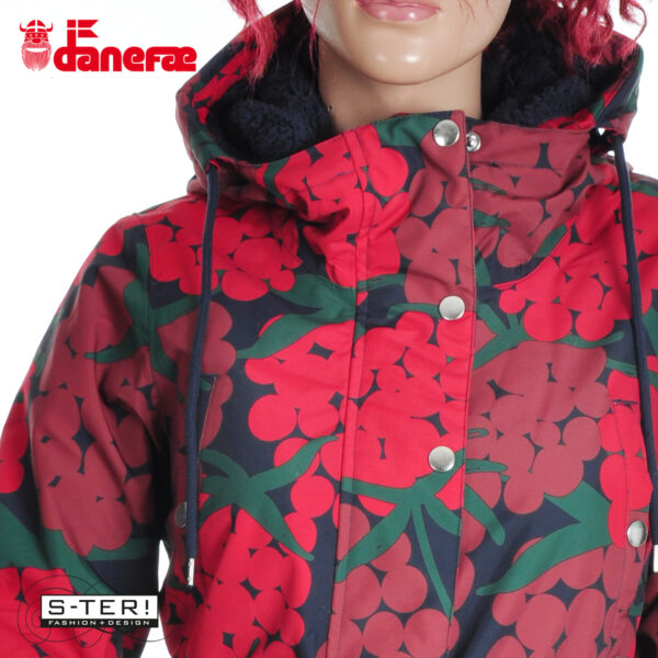 W5.51 danefae DANENORA AOP WINTER PARKA DK RED MAXIBERRY - Afbeelding 6