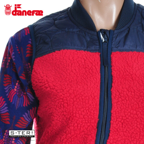W5.48 danefae DANEWALNUT FLEECE BODYWARMER DK NAVY/DK RED - Afbeelding 7