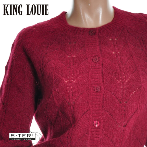 W9.5 King Louie RAGLAN CARDI BERNARD 09824 CABERNET RED - Afbeelding 6