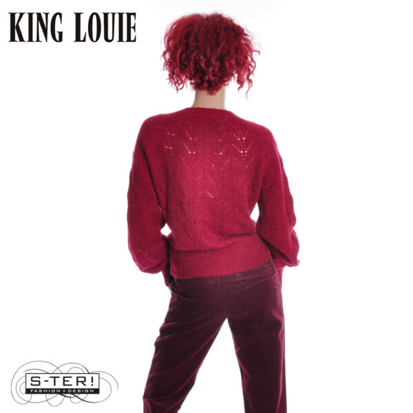 W9.5 King Louie RAGLAN CARDI BERNARD 09824 CABERNET RED - Afbeelding 4