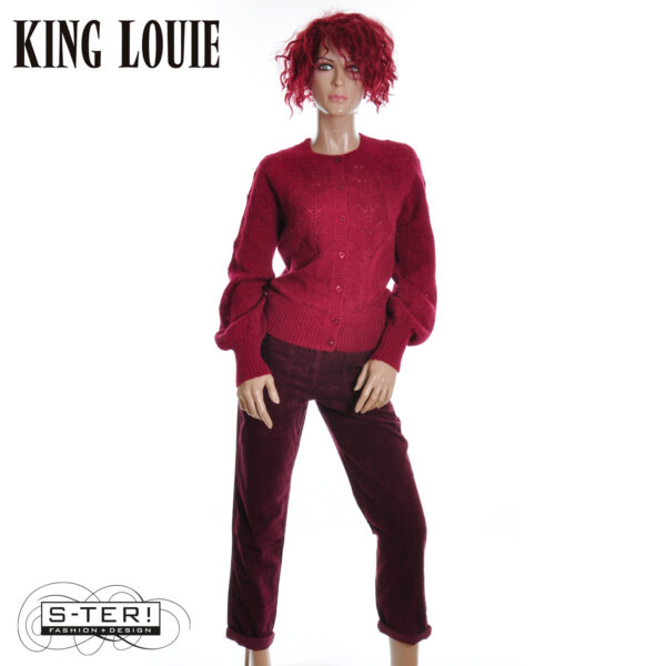 W9.5 King Louie RAGLAN CARDI BERNARD 09824 CABERNET RED - Afbeelding 5
