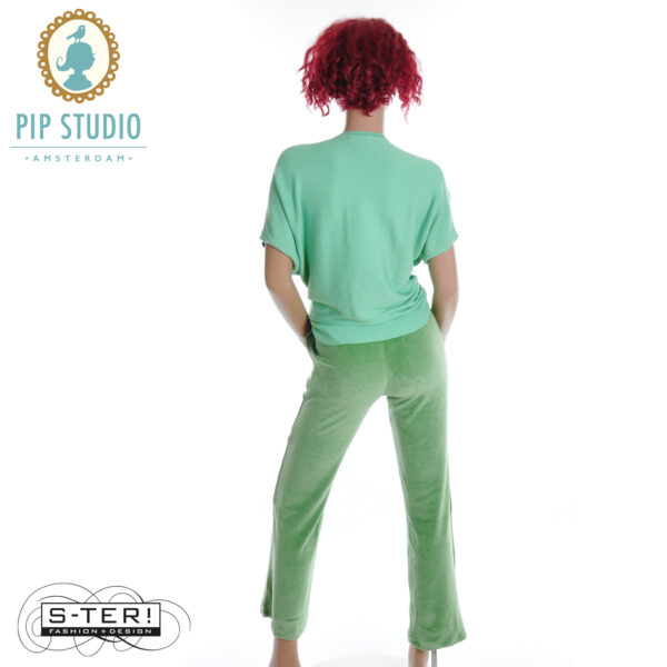W25.5 pip studio BRITTA LONG TROUSERS VELVET GREEN - Afbeelding 5