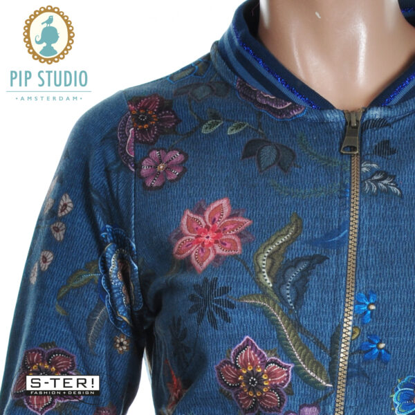 W25.4 pip studio NICOS JACKET COCO FLOWER BLUE - Afbeelding 6